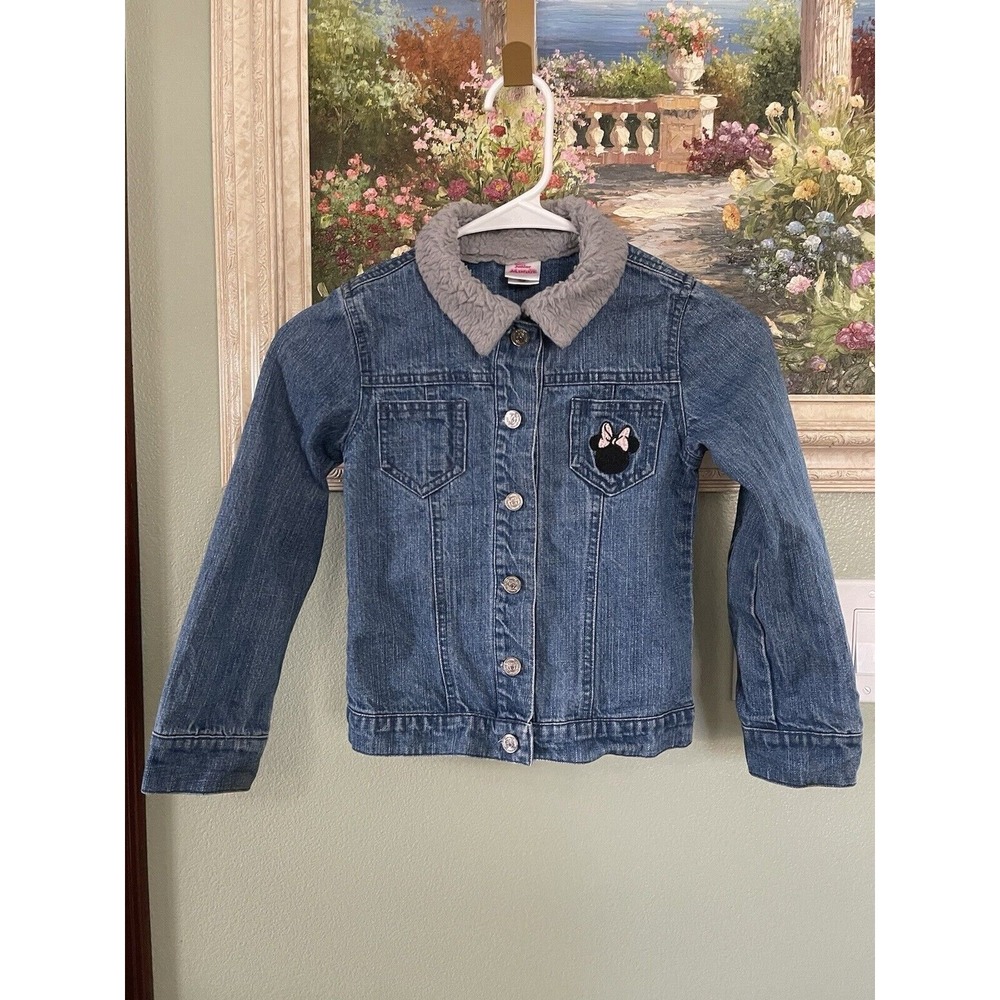Disney Minnie Girls Jeans Jacket Size 6X Used